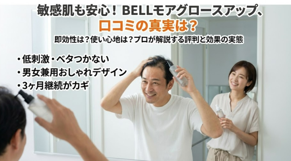 HOLO BELL育毛剤モアグロースアップの口コミを徹底検証｜敏感肌でも使える評判と注意点