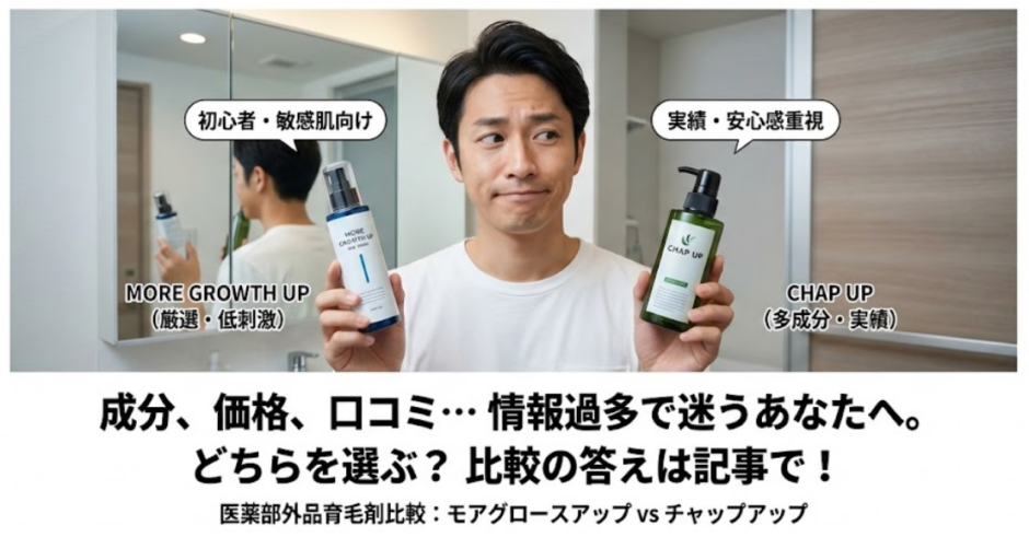 モアグロースアップとチャップアップを徹底比較【初心者向け完全ガイド】