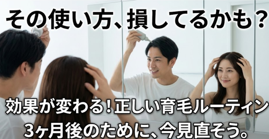 初心者向けモアグロースアップの使い方まとめ！失敗しない育毛ケア方法